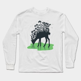 Summer Fairy - Cute Forest Deer Long Sleeve T-Shirt